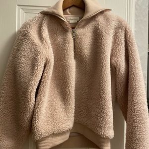 Lovers+friends furry zip pullover : XS